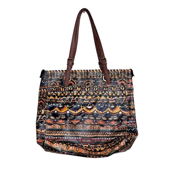 Sakroots Handbags - Sakroots Satchel Tote Bag Zip Top Shoulder Bag Coated Canvas Colorful